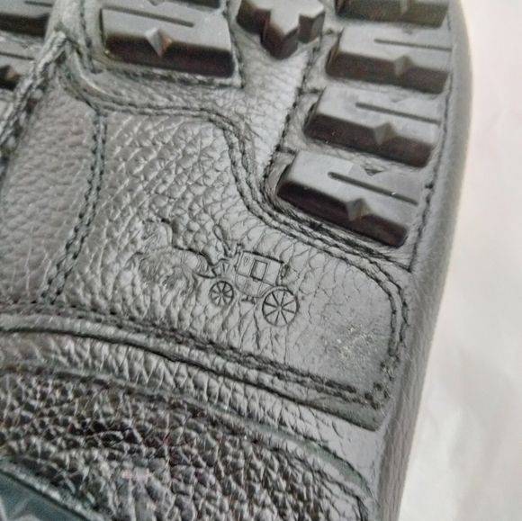 Coach Black Pebbled Leather Arlene Turn Lock Loafer Flats Size 6B - Picture 12 of 16